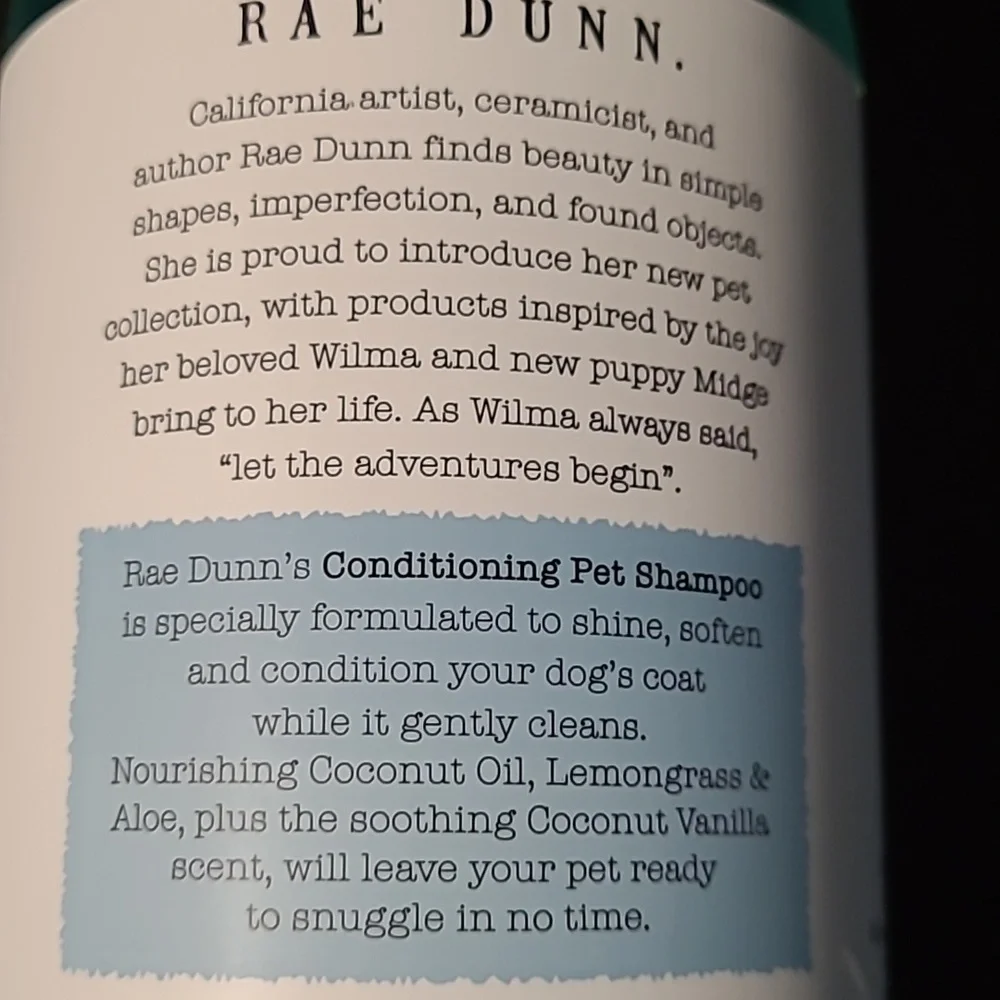 Rae Dunn Conditioning Pet Shampoo